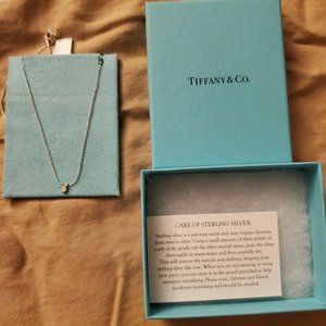 Elsa Peretti sterling silver Tiffany's necklace with diamond